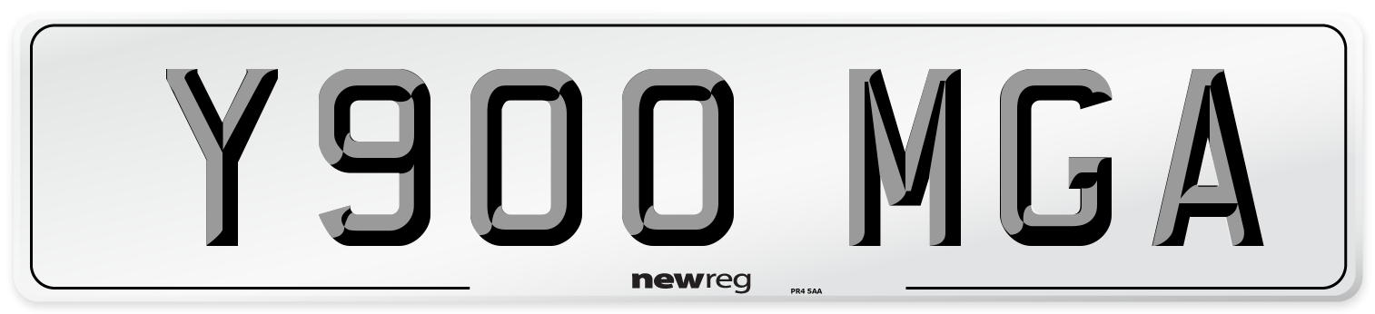 Y900 MGA Number Plate from New Reg
